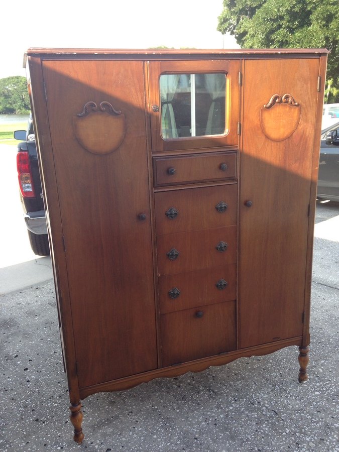 Antique Armoire - Valley Furniture Co, St. Louis MO | My Antique Furniture Collection