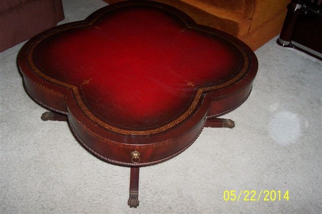 Can Anybody Tell Me What My Clover Leaf Coffee Table With A Leather Top