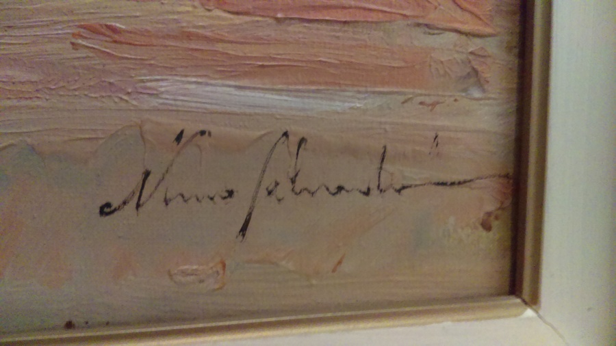 This Is Supposed To Be A Famous Artist Signature On Oil Painting Over
