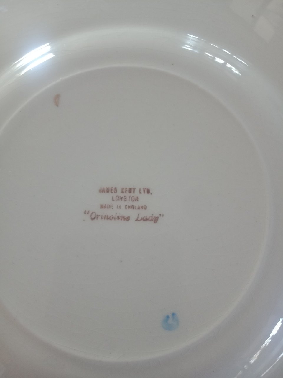 vintage Crinoline Lady plate by James Kent Ltd #3087 Longton