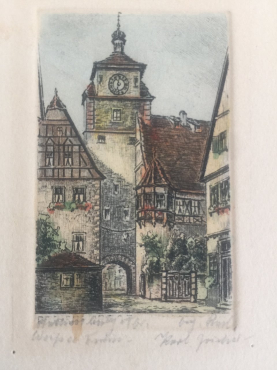 Old Drawing Clock Tower | Artifact Collectors