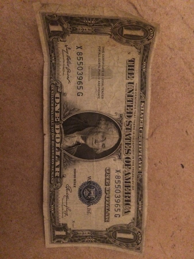 Details about   UNCIRCULATED 1935 E $1 DOLLAR SILVER CERTIFICATE 