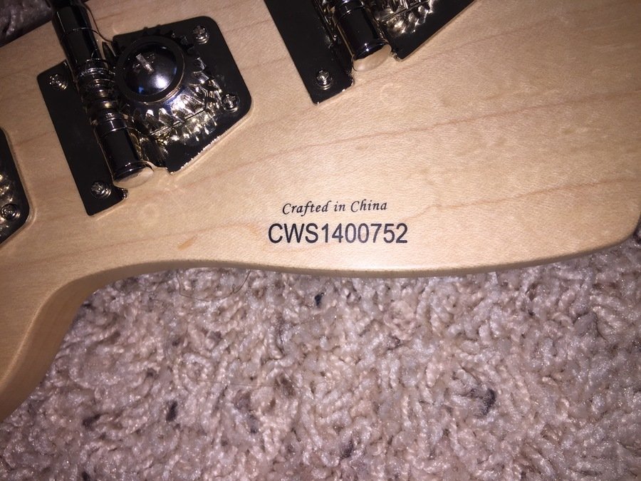 squier guitar serial numbers china