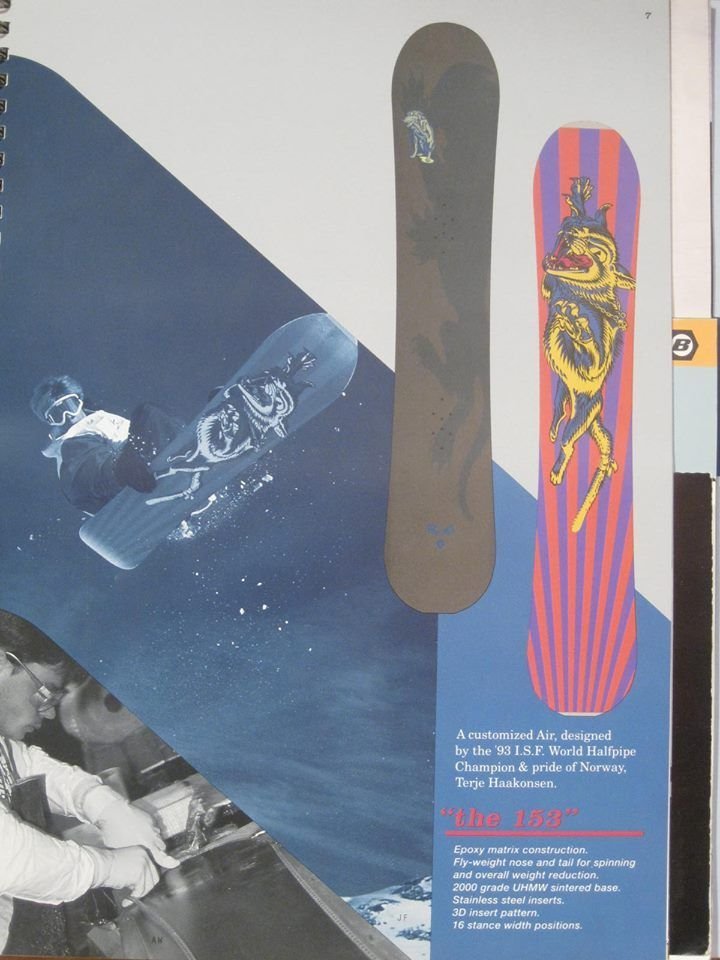 Burton The 153 Terje Haakonsen Sprocking Cat Vintage Snowboard