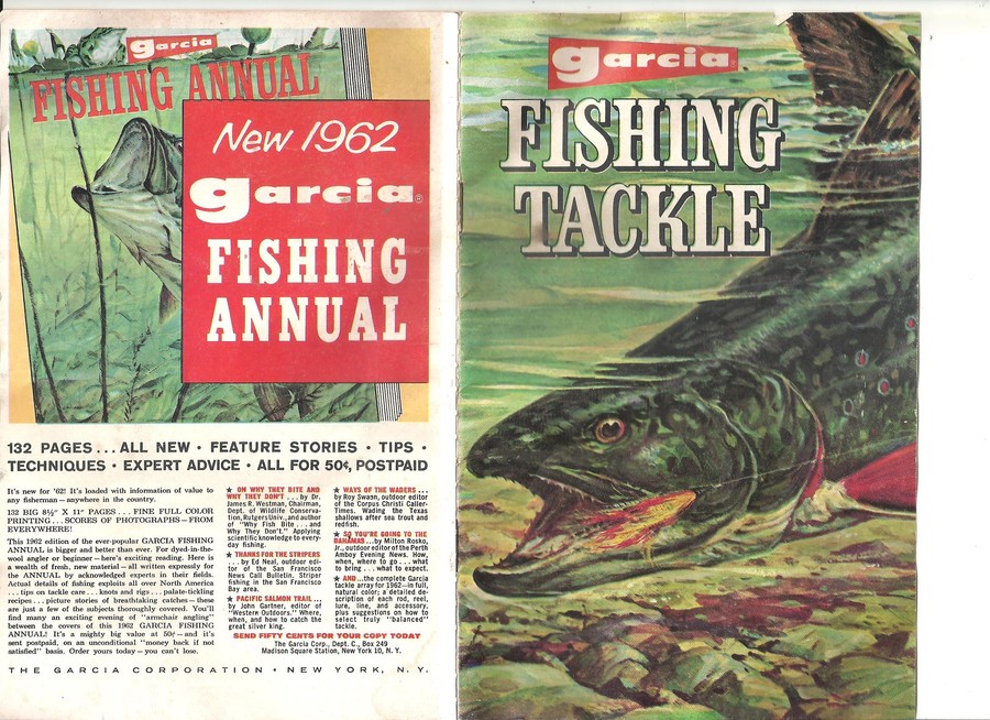 Details about   Vintage 1962 GARCIA TACKLE Tri-Fold Advertising Insert REELS and RODS Color Ad 