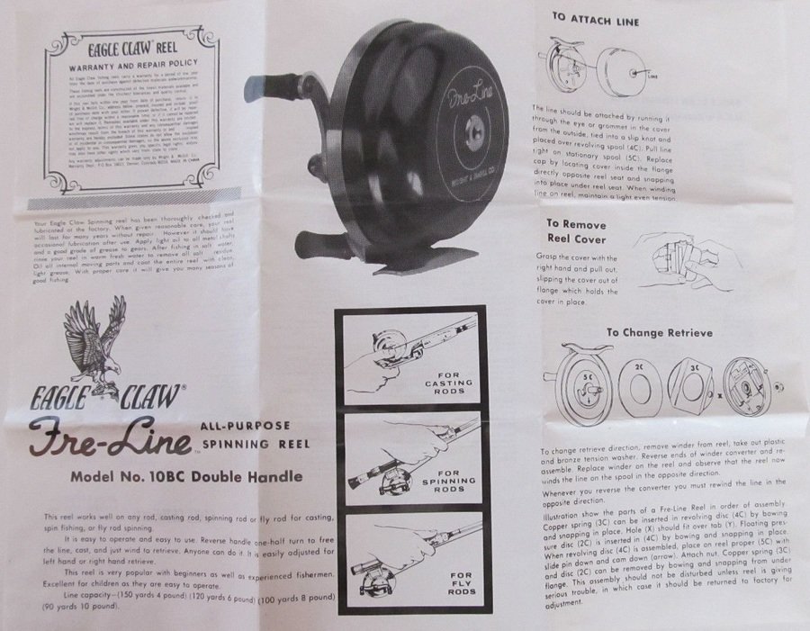 Wright & McGill Fre-Line Model 10-BC Spincast Reel Service Video  (Mid-1950s) 