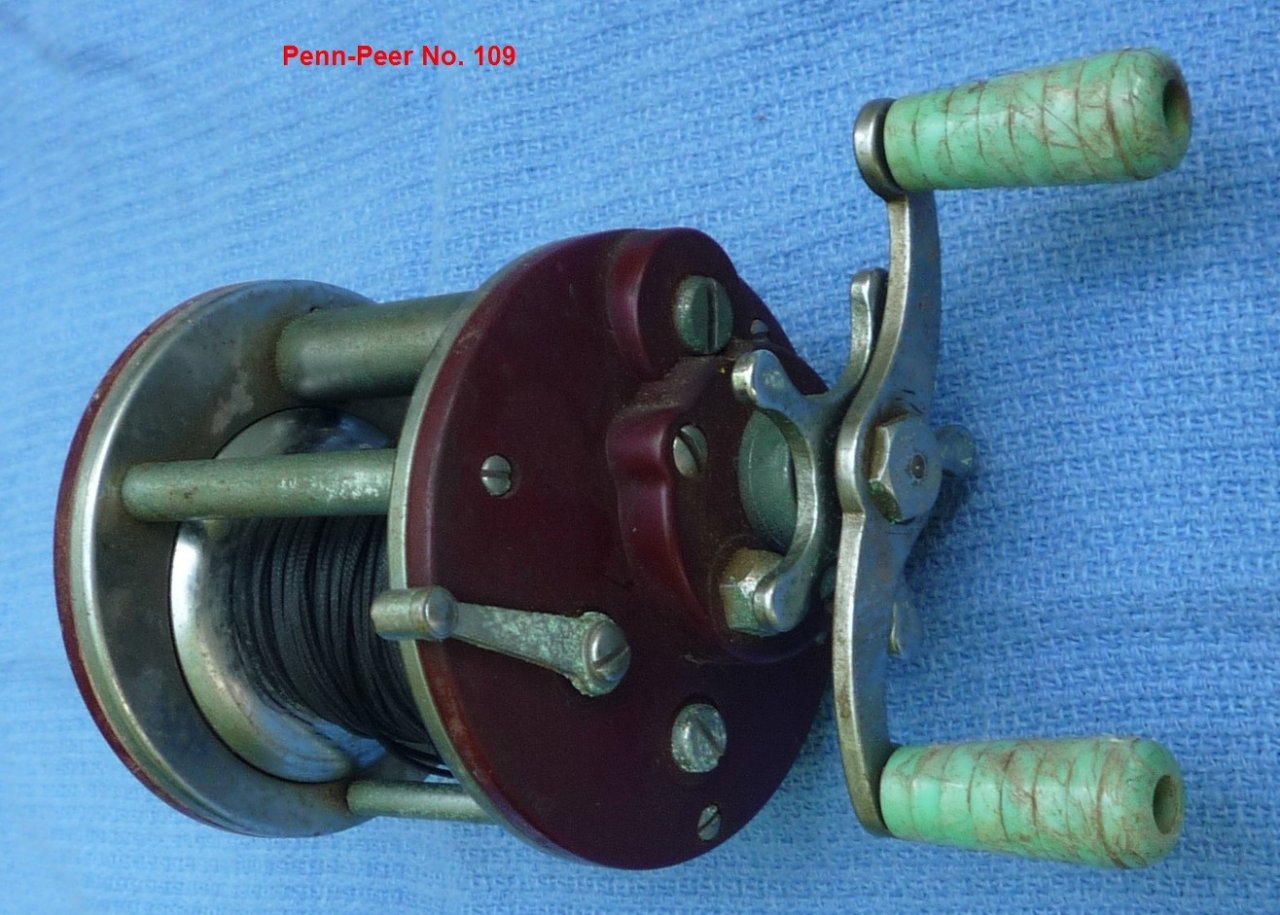 Vintage Penn-Peer, no 109, bait caster fishing