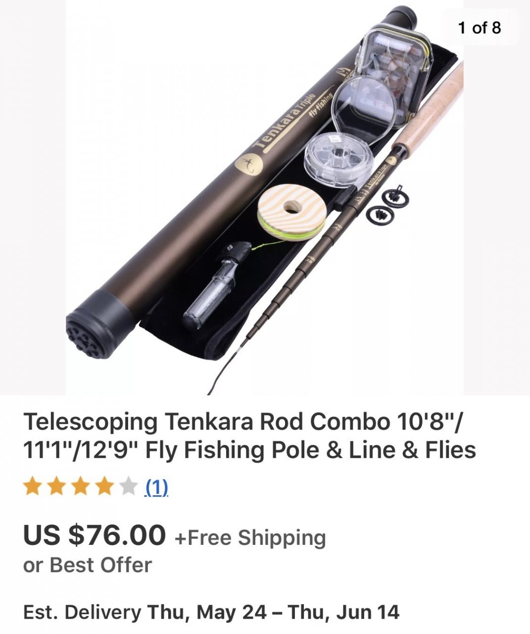 Telescoping Tenkara Rod Combo 10'8/11'1/12'9 Fly Fishing Pole