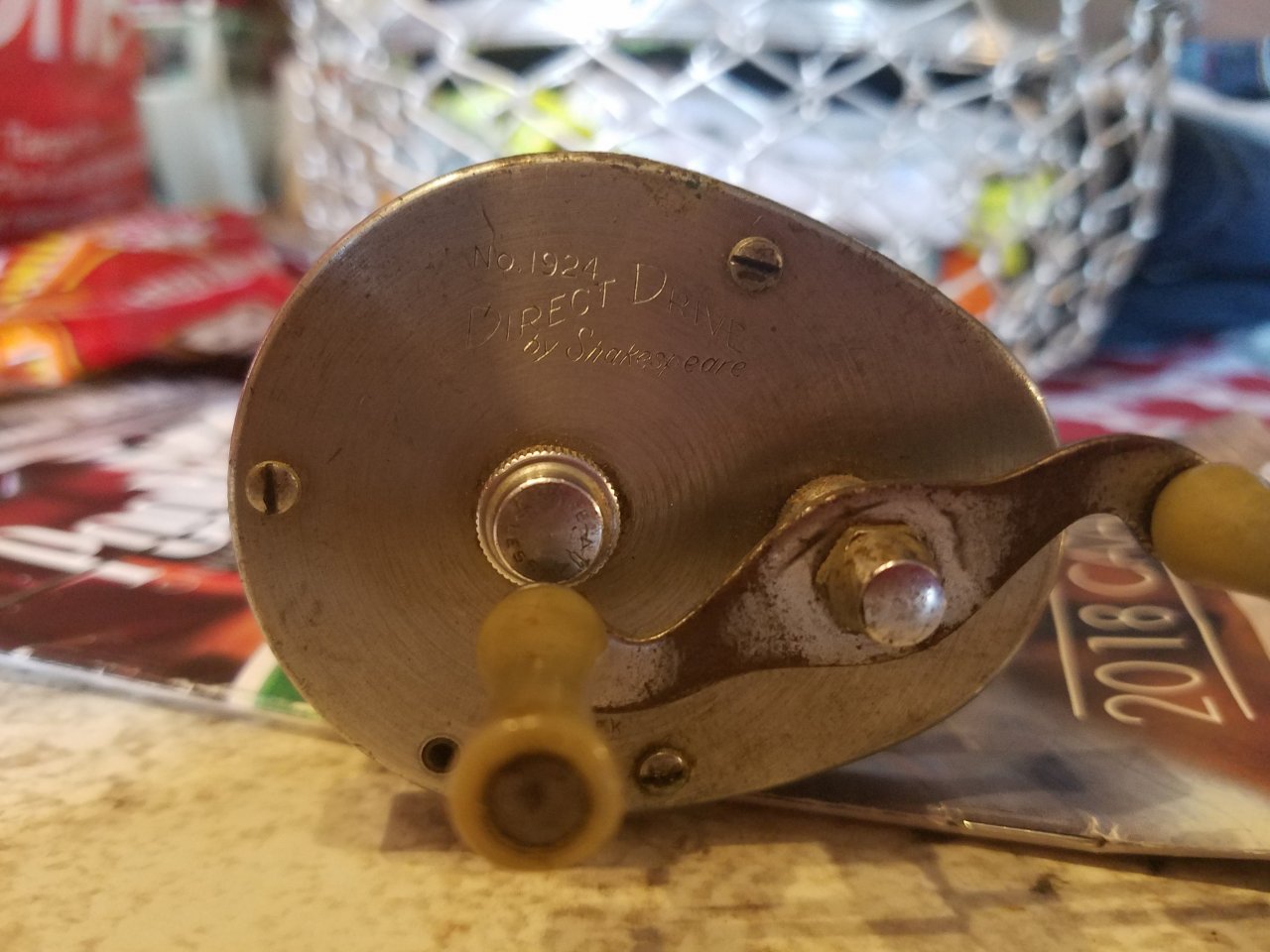 Shakespeare Direct Drive No. 1924 Model FK Reel That Is On A