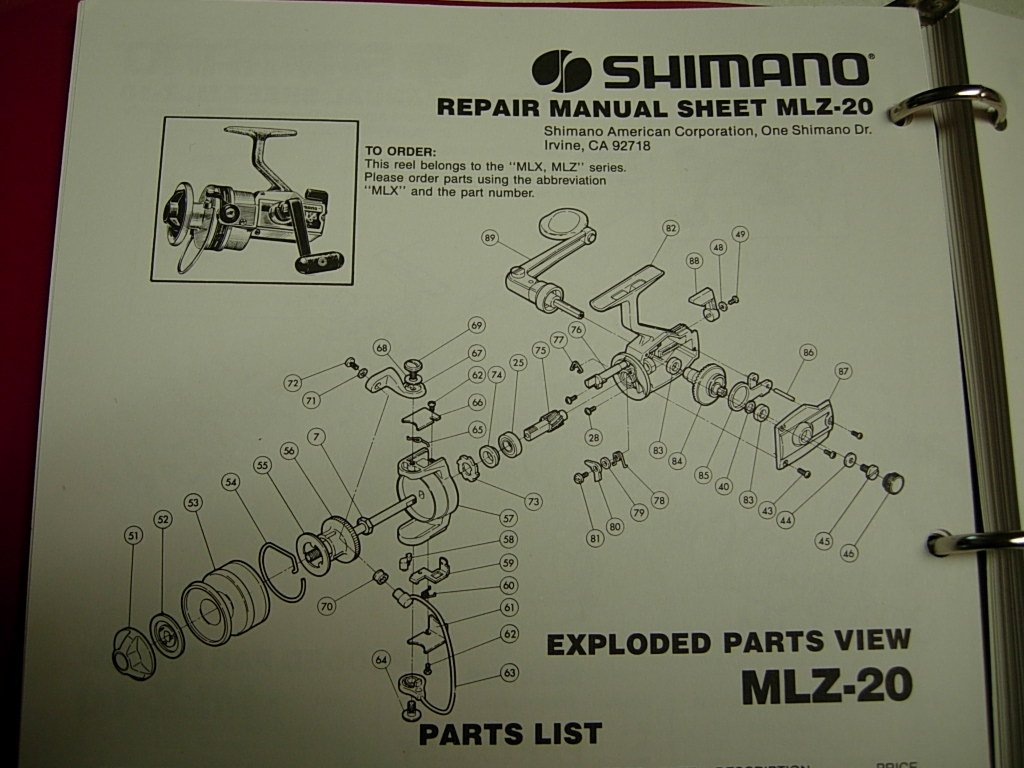 Hi, I Recently Came In Possession Of A Shimano MLZ 20 And Am Trying To  Repa