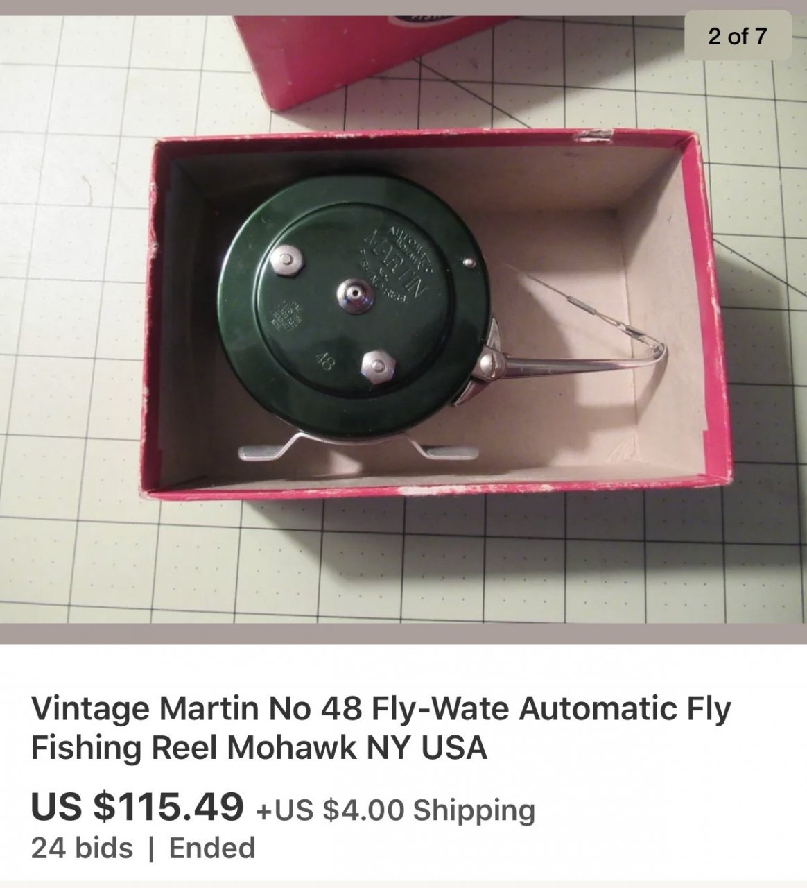 Mint Martin/Mohawk Auto Fly Reel No.8A in Box