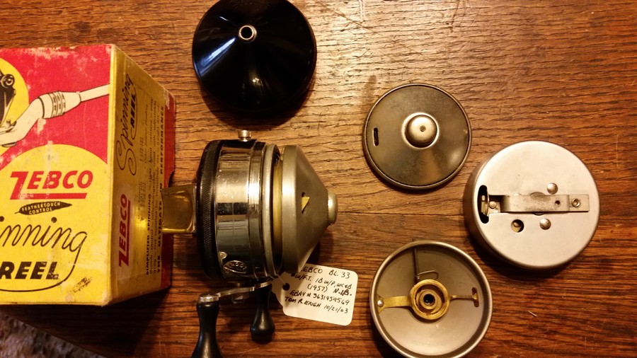 Vintage Zebco 33 1960s before labels Spin casting Fishing Reel Nice VGC 