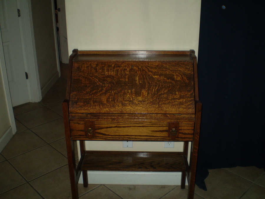 Antique Tiger Oak Writing Desk My Antique Furniture Collection