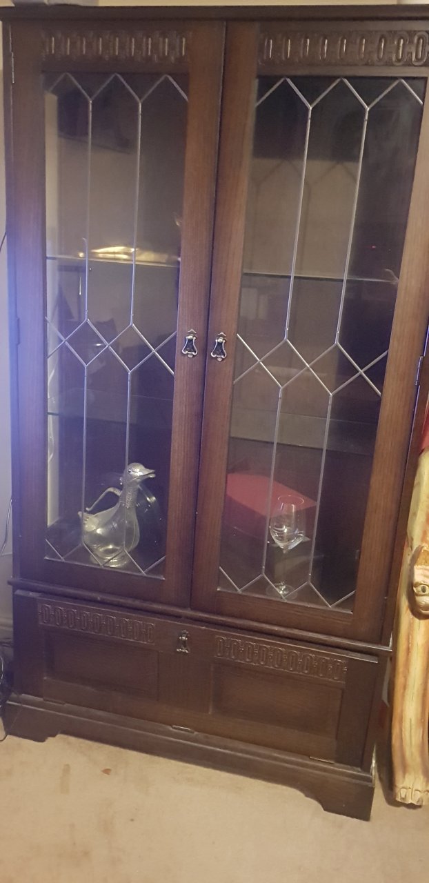 I Need Your Help Identifying An Old Wooden Cabinet With Glass Door