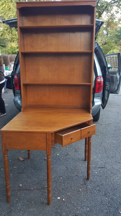 Ethan Allen Solid Maple And Birch Desk And Hutch My Antique
