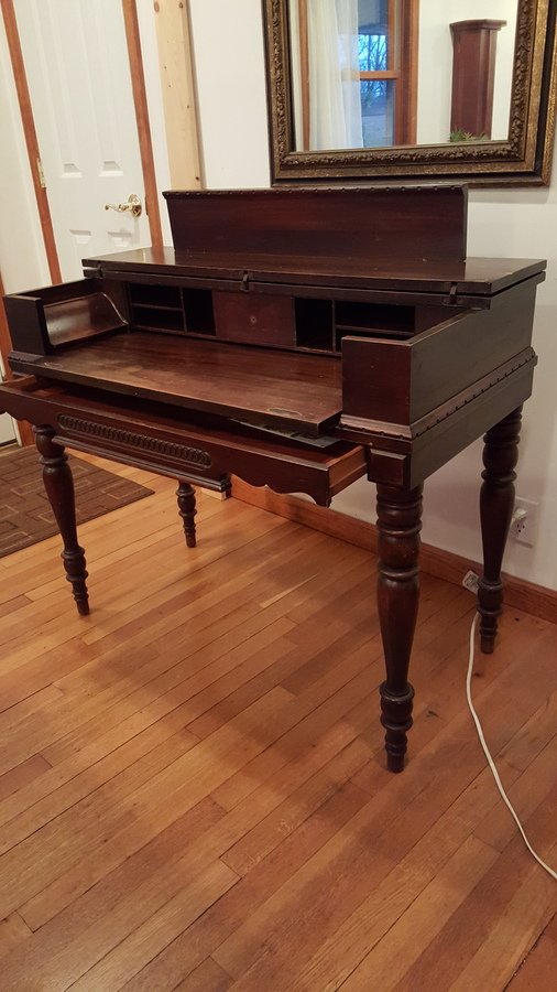 H E Shaw Spinet Desk My Antique Furniture Collection