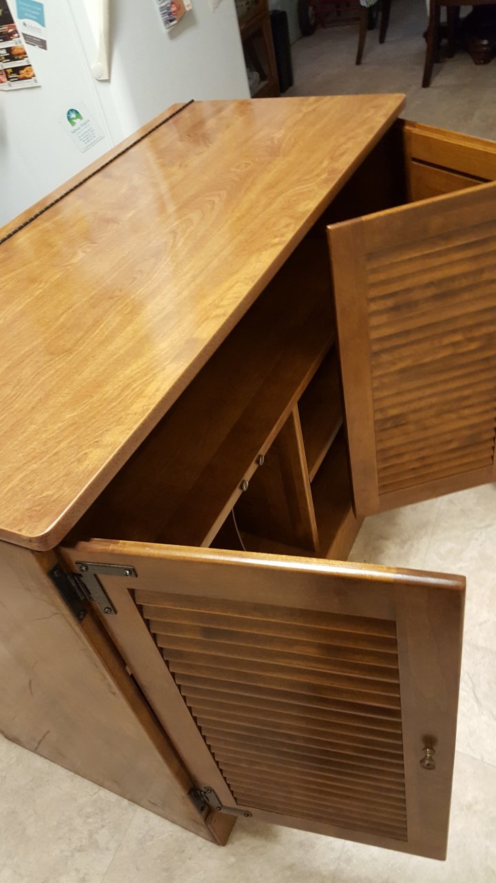 Ethan Allen Cabinet With Hinge Lid And 2 Sewing Out Doors Phone