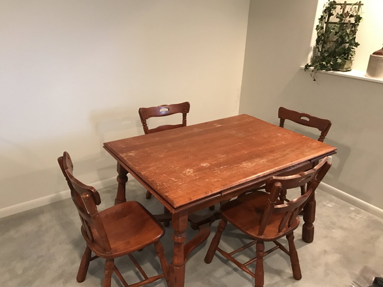 1940-50 Maple Table And Buffet | My Antique Furniture Collection