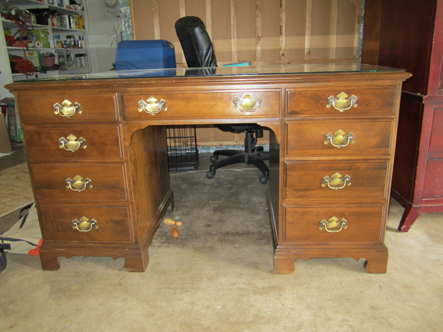 I Have A Vintage Ethan Allen Credenza Style Desk With Book