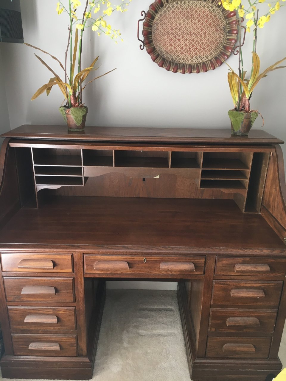 I Have An Oak Roll Top Desk By Jasper Cabinet Co Model 684 Rt