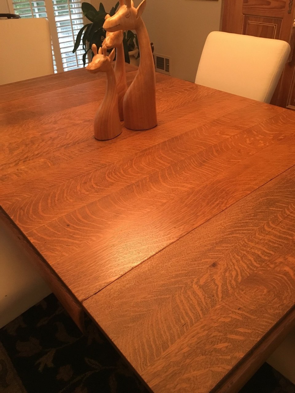 Antique Tiger Oak Extension Dining Room Table | My Antique Furniture