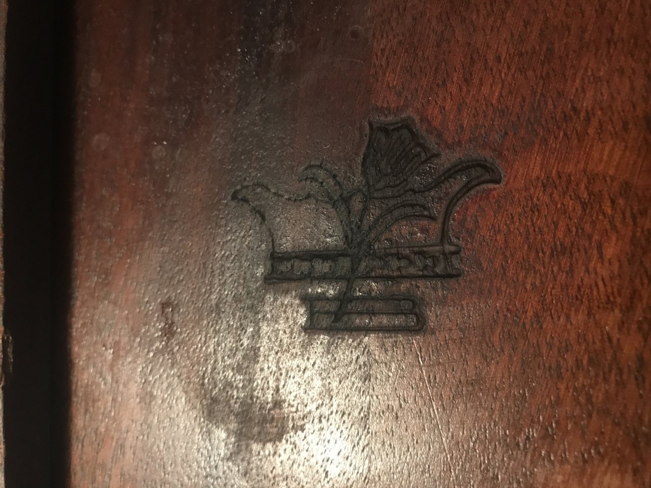 Furniture Makers Mark (Crown With Flower) | My Antique Furniture Collection