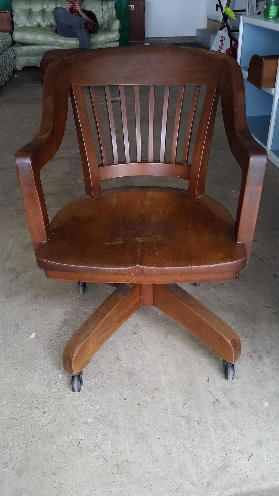 1933 Johnson Chair Company Oak Banker S Chair My Antique