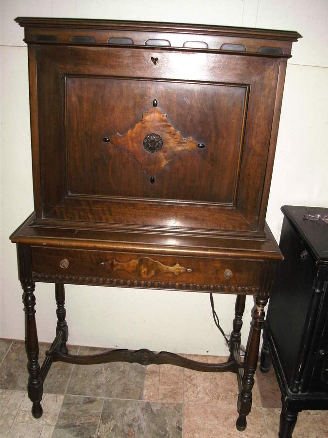 Antique Walnut Drop Front Desk My Antique Furniture Collection