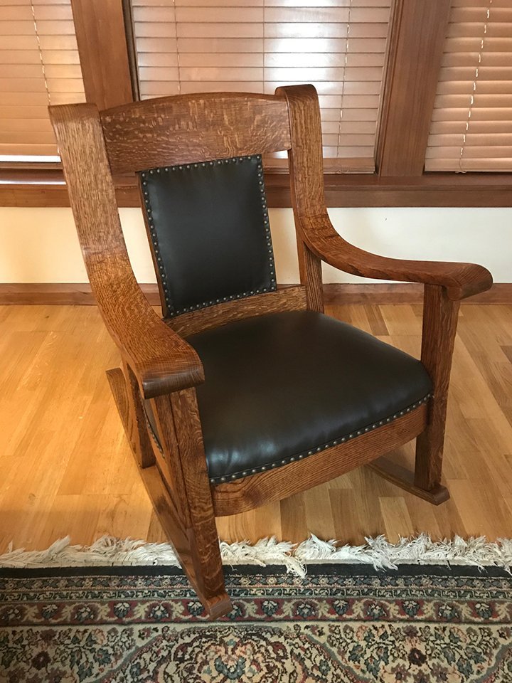 Trying To Date A Very Unusual Phoenix Chair Co. Oak Rocking Chair | My ...