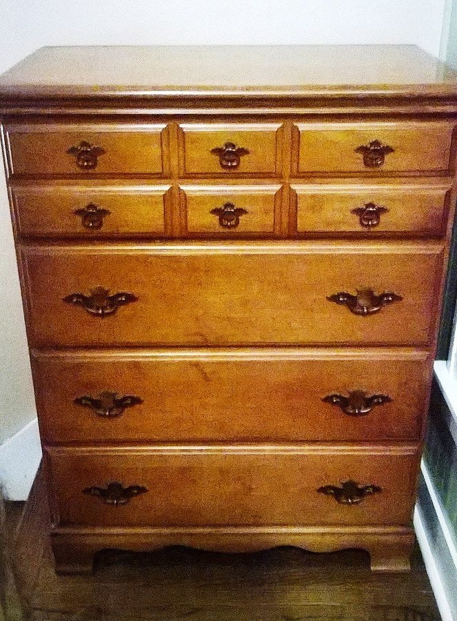 I Have This Vintage Dresser In Excellent Condition And Maker Is Blurry ...