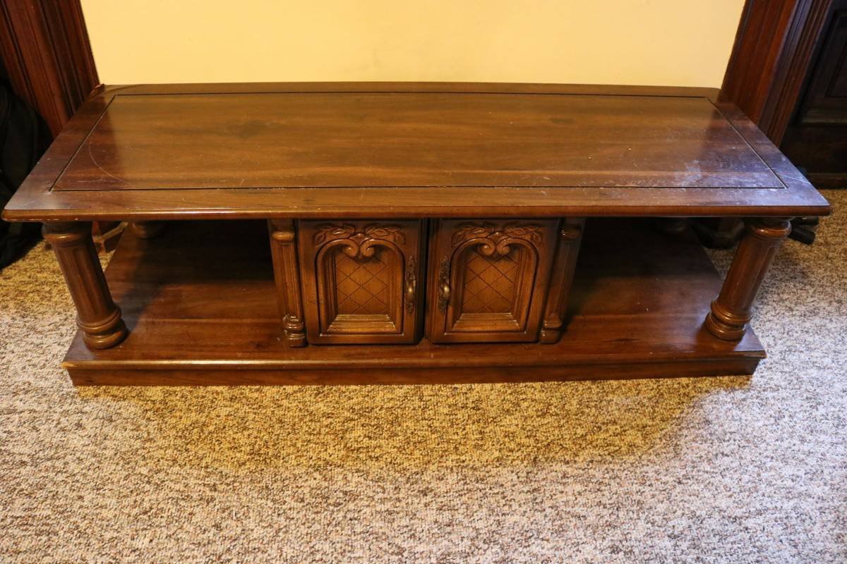 70s Coffee Table With Doors | My Antique Furniture Collection