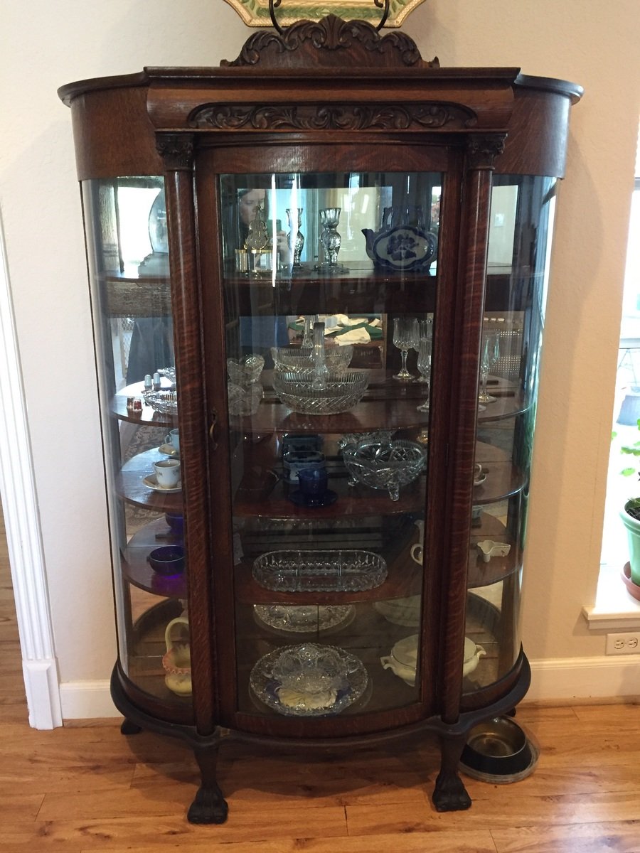Can You Tell Me How Much This Antique China Cabinet Is From The 1920s