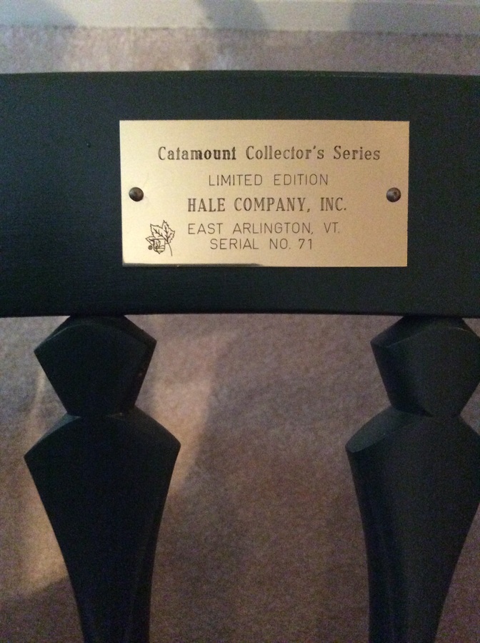 Bicentennial Chair Limited Edition Catamount Collectors Series