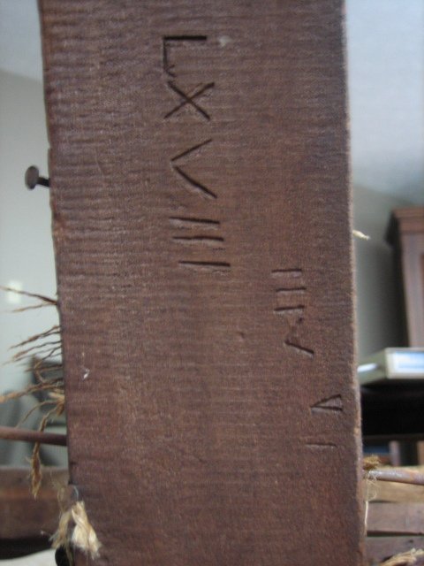 Settee- Hand Carved Roman Numerals On The Back Panel | My Antique